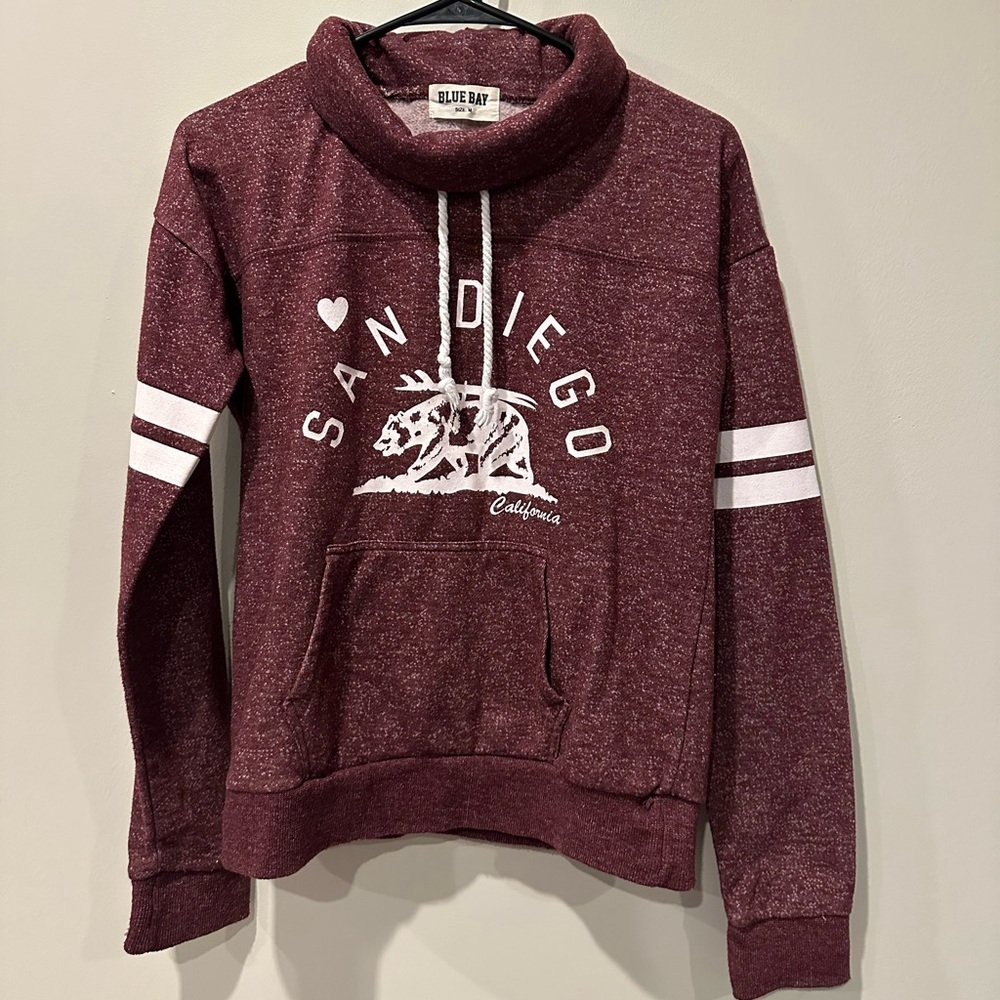 Blue Bay San Diego, California Maroon Hoodie